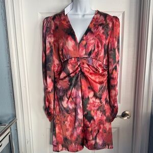 Sage Women's Long Sleeve Dress - Red and Black